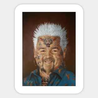 Flavor Town Explosion | Guy Fieri Face Tattoos & More | Magnet | Chipmunk Smile tattoos need a job randy Sticker